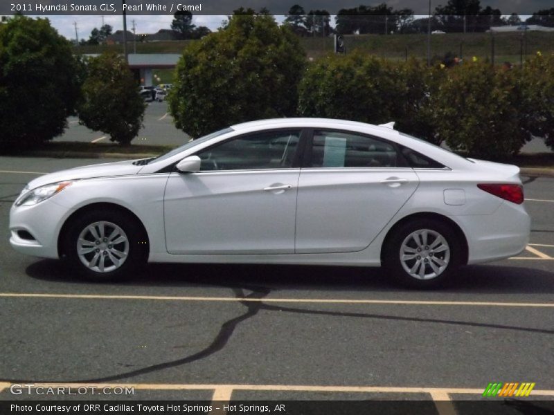 Pearl White / Camel 2011 Hyundai Sonata GLS