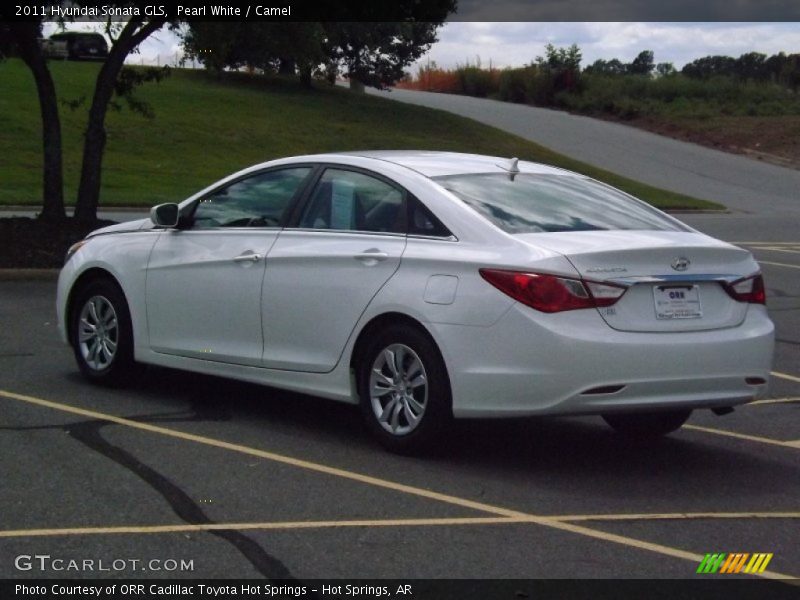 Pearl White / Camel 2011 Hyundai Sonata GLS