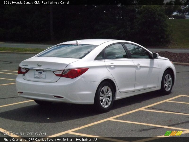 Pearl White / Camel 2011 Hyundai Sonata GLS