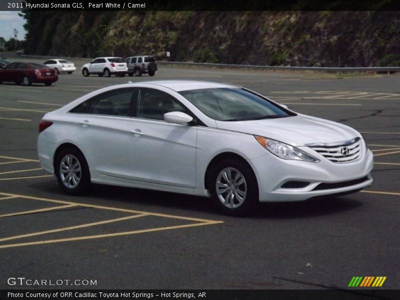 Pearl White / Camel 2011 Hyundai Sonata GLS