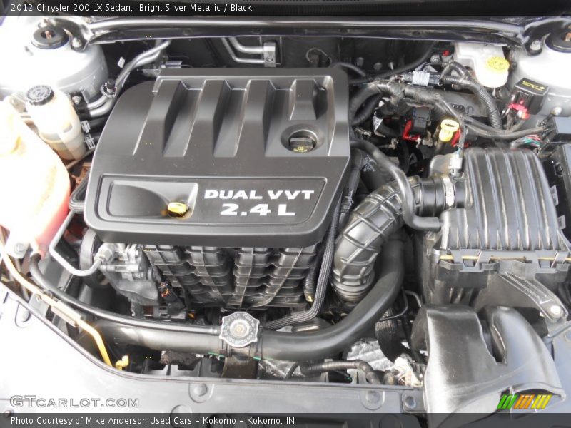 Bright Silver Metallic / Black 2012 Chrysler 200 LX Sedan