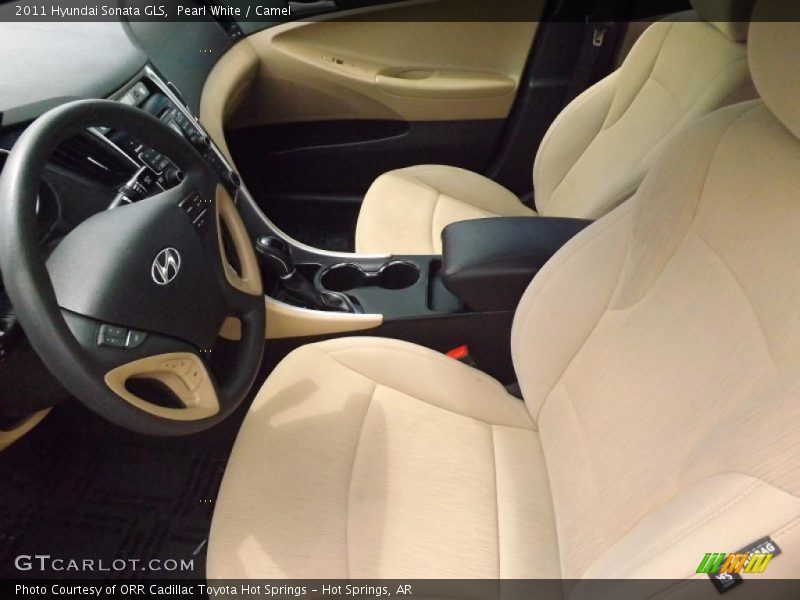 Pearl White / Camel 2011 Hyundai Sonata GLS