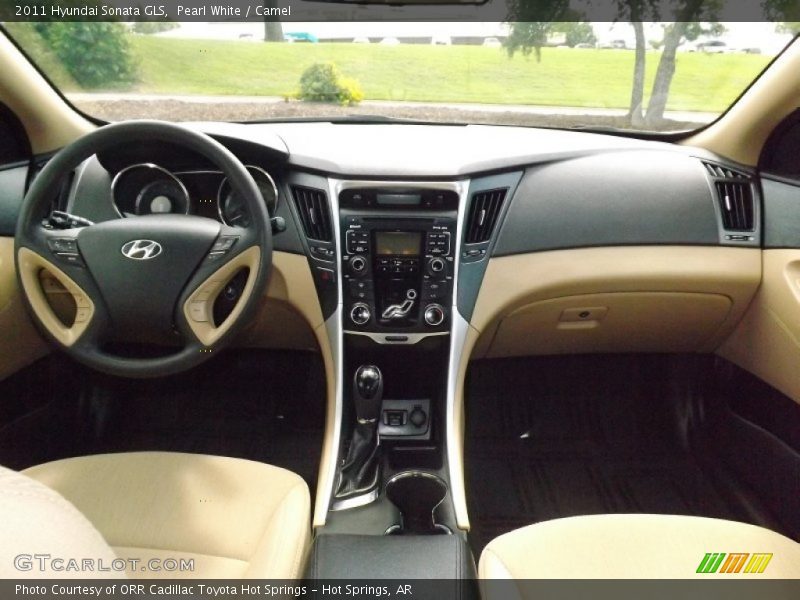 Pearl White / Camel 2011 Hyundai Sonata GLS