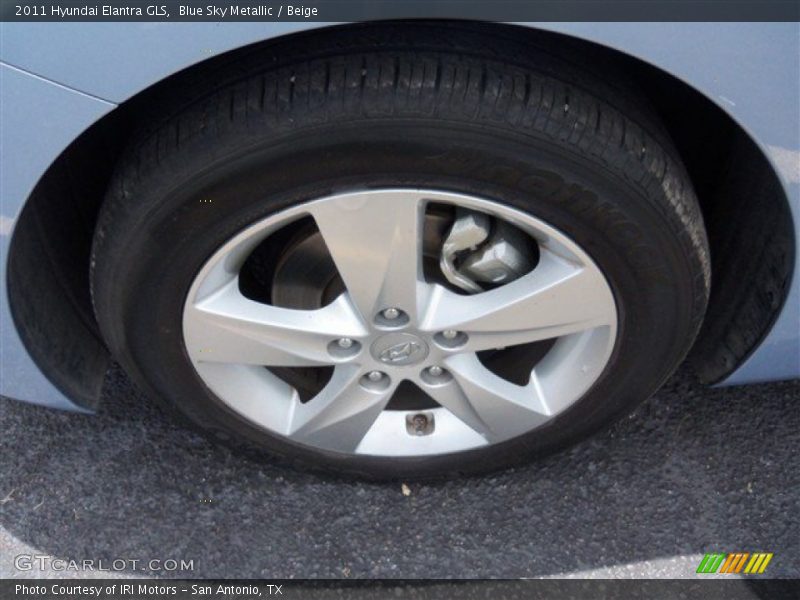 Blue Sky Metallic / Beige 2011 Hyundai Elantra GLS