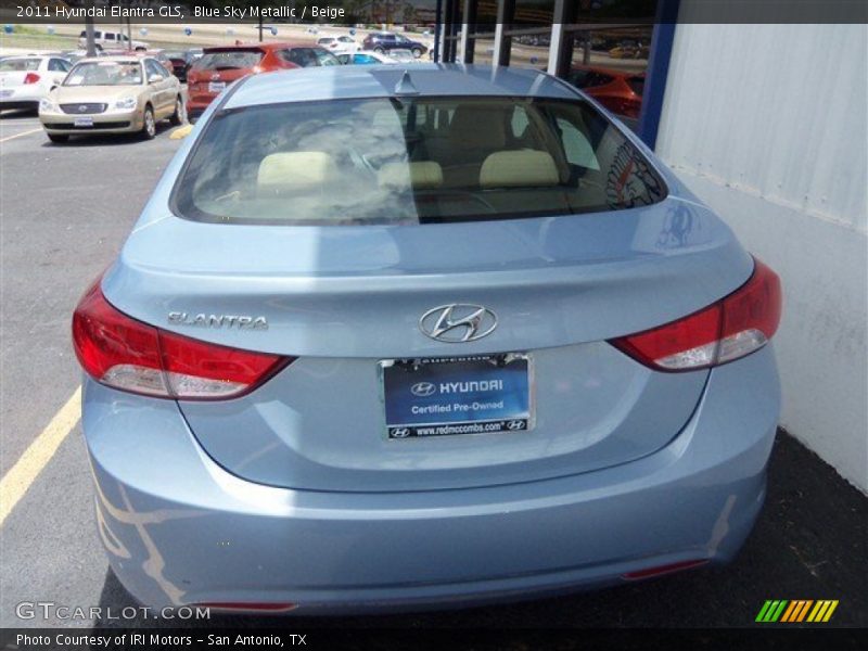Blue Sky Metallic / Beige 2011 Hyundai Elantra GLS