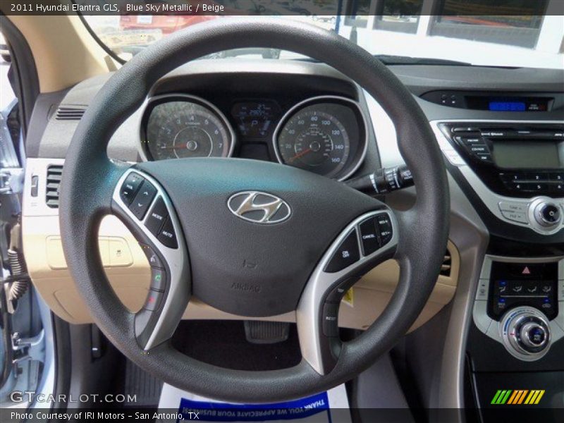 Blue Sky Metallic / Beige 2011 Hyundai Elantra GLS