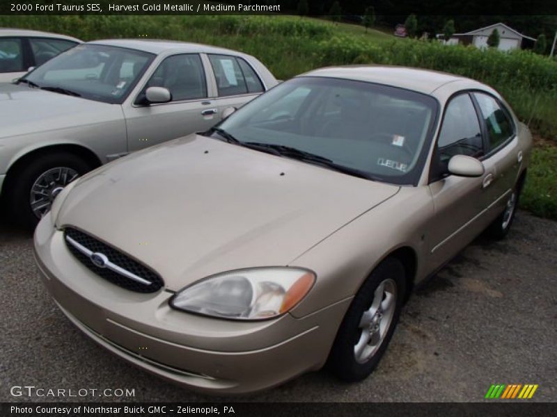Harvest Gold Metallic / Medium Parchment 2000 Ford Taurus SES