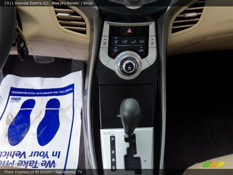 Blue Sky Metallic / Beige 2011 Hyundai Elantra GLS