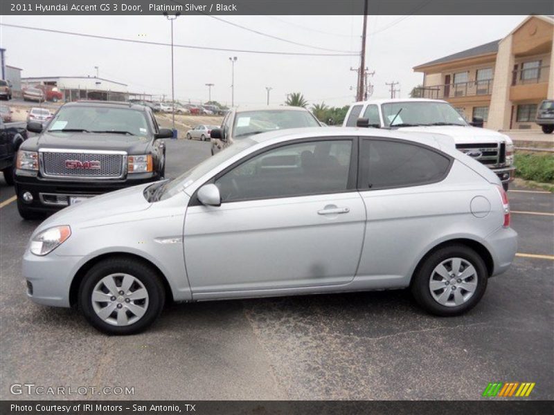 Platinum Silver / Black 2011 Hyundai Accent GS 3 Door