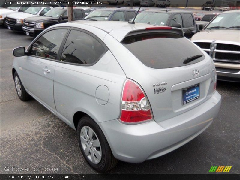 Platinum Silver / Black 2011 Hyundai Accent GS 3 Door