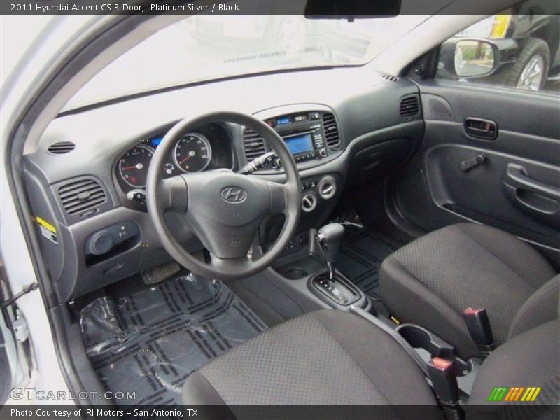 Platinum Silver / Black 2011 Hyundai Accent GS 3 Door