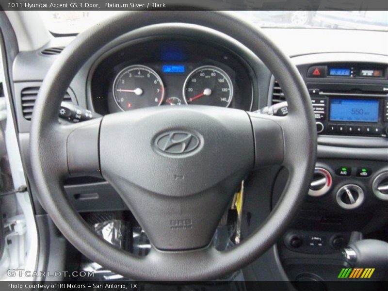 Platinum Silver / Black 2011 Hyundai Accent GS 3 Door
