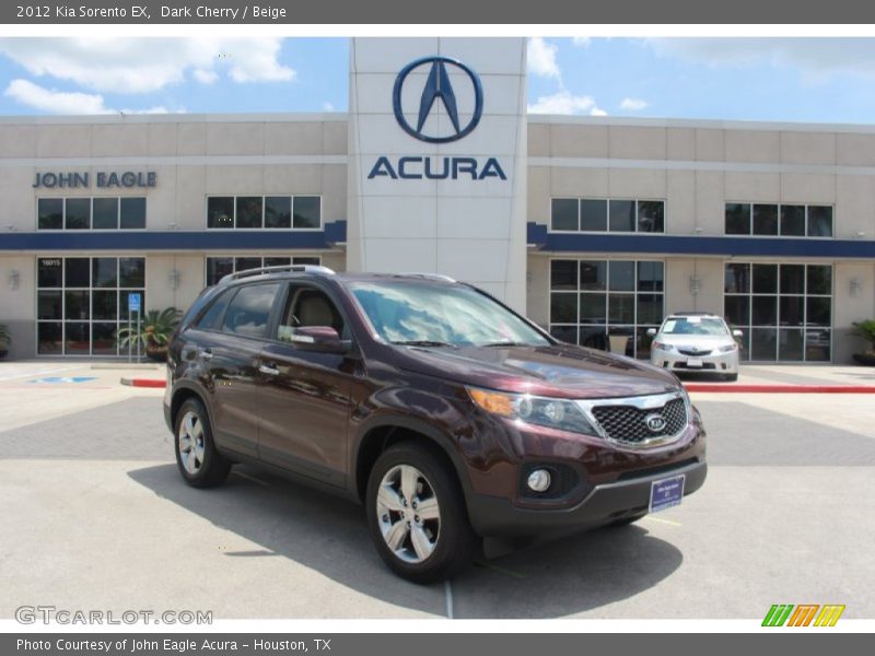 Dark Cherry / Beige 2012 Kia Sorento EX