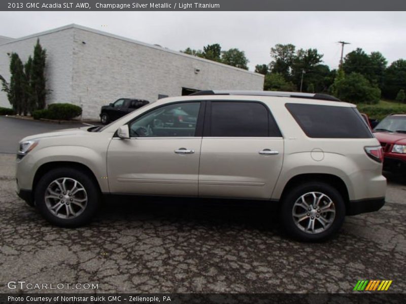 Champagne Silver Metallic / Light Titanium 2013 GMC Acadia SLT AWD