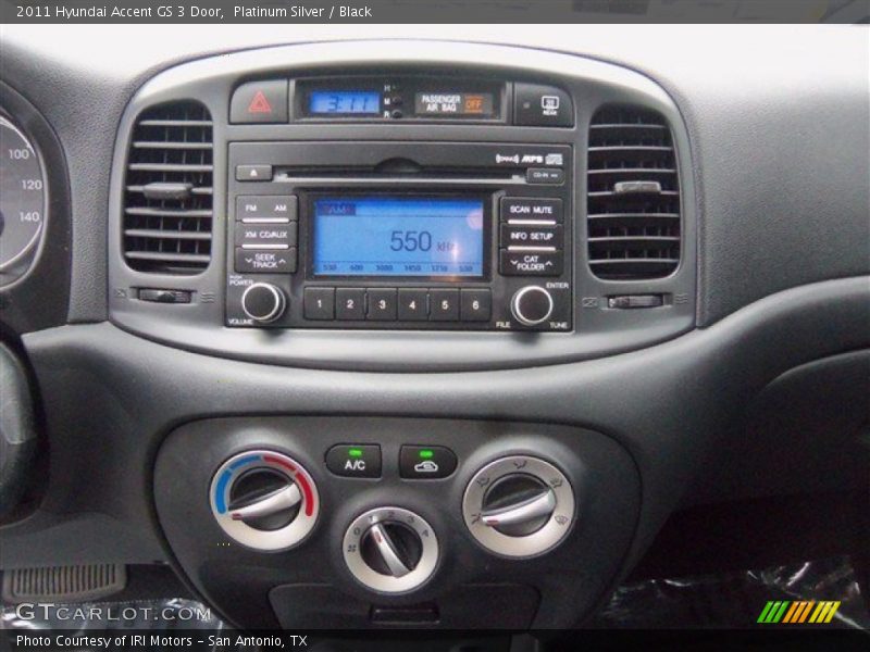 Platinum Silver / Black 2011 Hyundai Accent GS 3 Door
