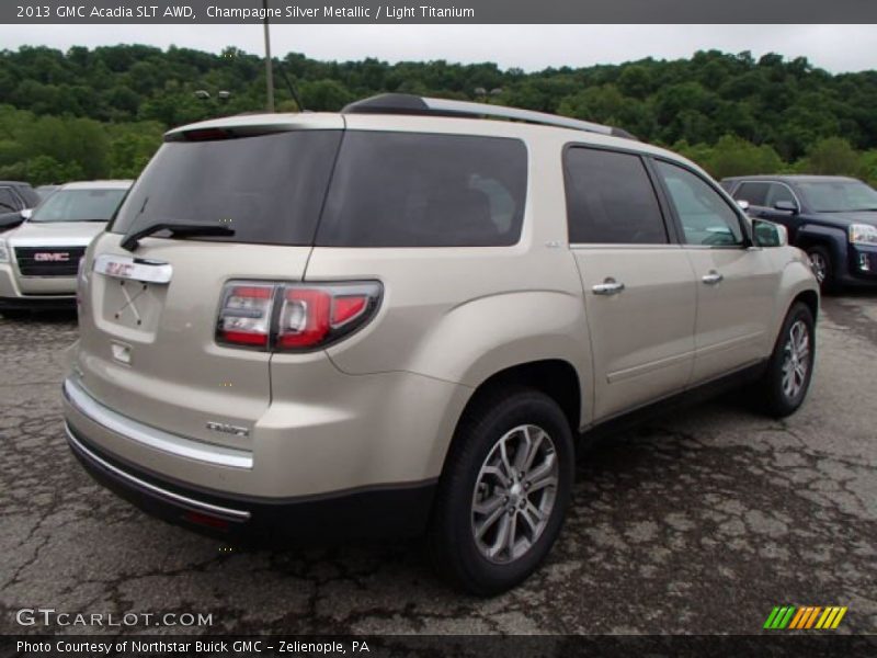 Champagne Silver Metallic / Light Titanium 2013 GMC Acadia SLT AWD