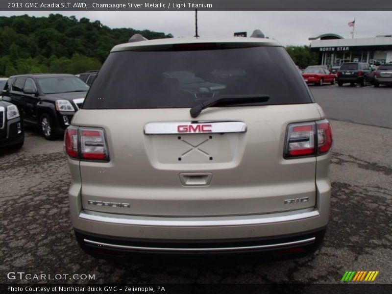 Champagne Silver Metallic / Light Titanium 2013 GMC Acadia SLT AWD