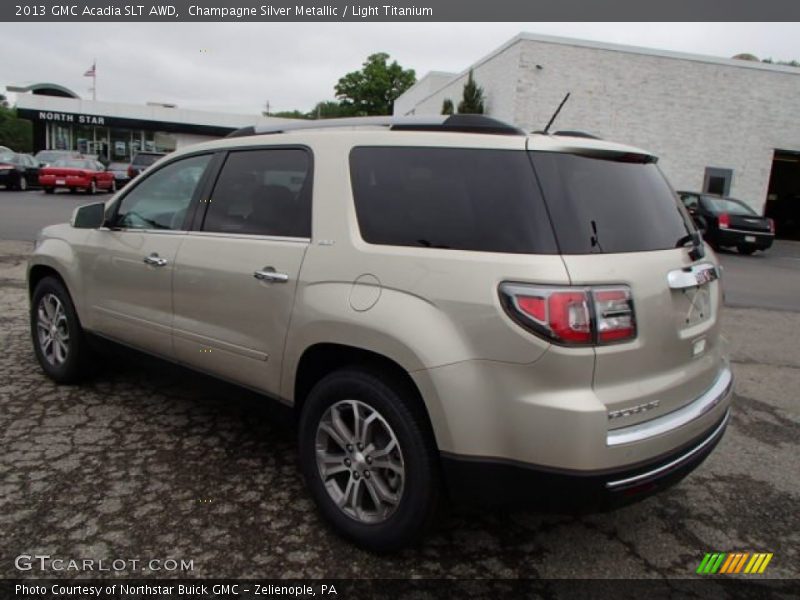 Champagne Silver Metallic / Light Titanium 2013 GMC Acadia SLT AWD