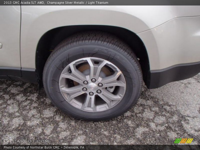 Champagne Silver Metallic / Light Titanium 2013 GMC Acadia SLT AWD