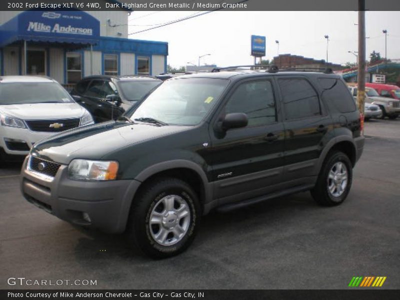 Dark Highland Green Metallic / Medium Graphite 2002 Ford Escape XLT V6 4WD