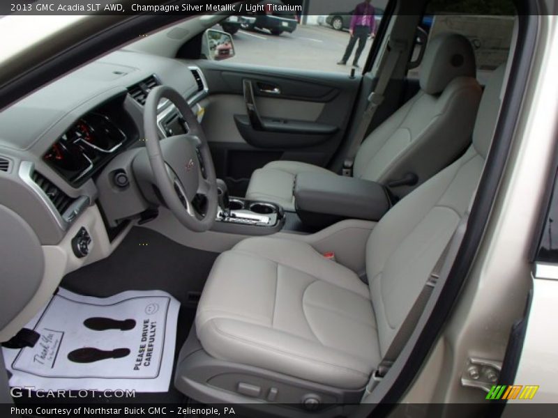 Champagne Silver Metallic / Light Titanium 2013 GMC Acadia SLT AWD