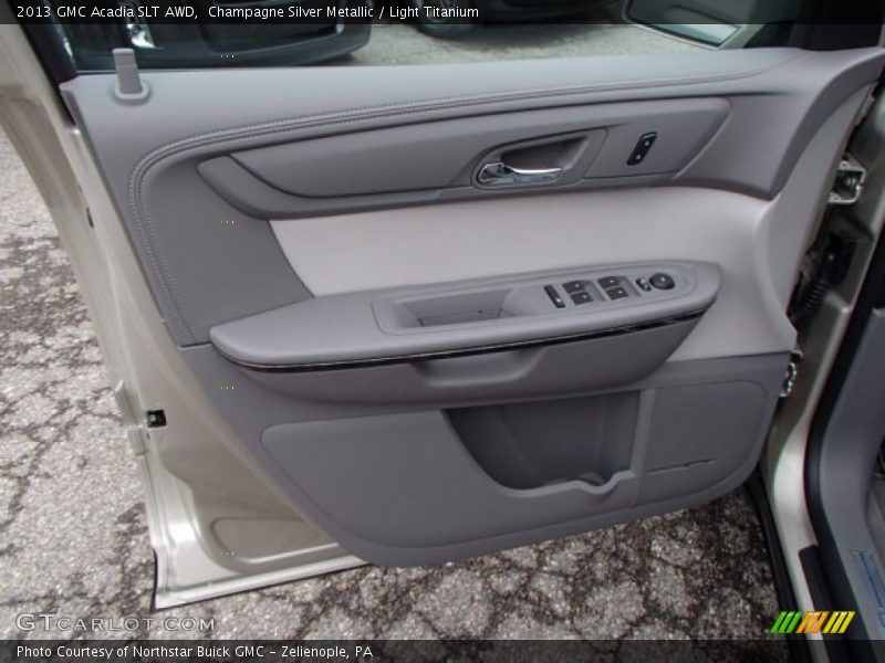 Champagne Silver Metallic / Light Titanium 2013 GMC Acadia SLT AWD