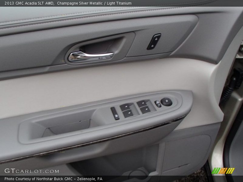 Champagne Silver Metallic / Light Titanium 2013 GMC Acadia SLT AWD