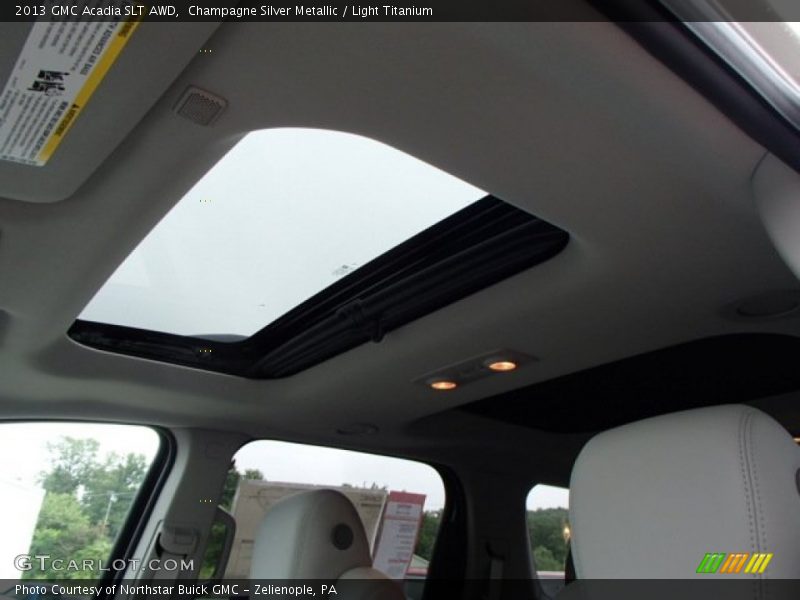 Champagne Silver Metallic / Light Titanium 2013 GMC Acadia SLT AWD
