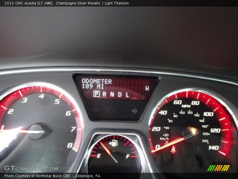 Champagne Silver Metallic / Light Titanium 2013 GMC Acadia SLT AWD