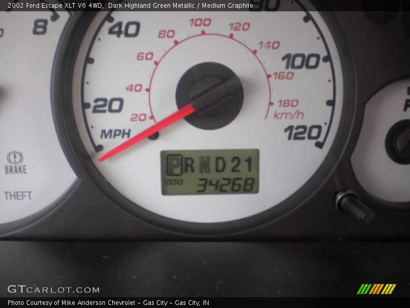 Dark Highland Green Metallic / Medium Graphite 2002 Ford Escape XLT V6 4WD