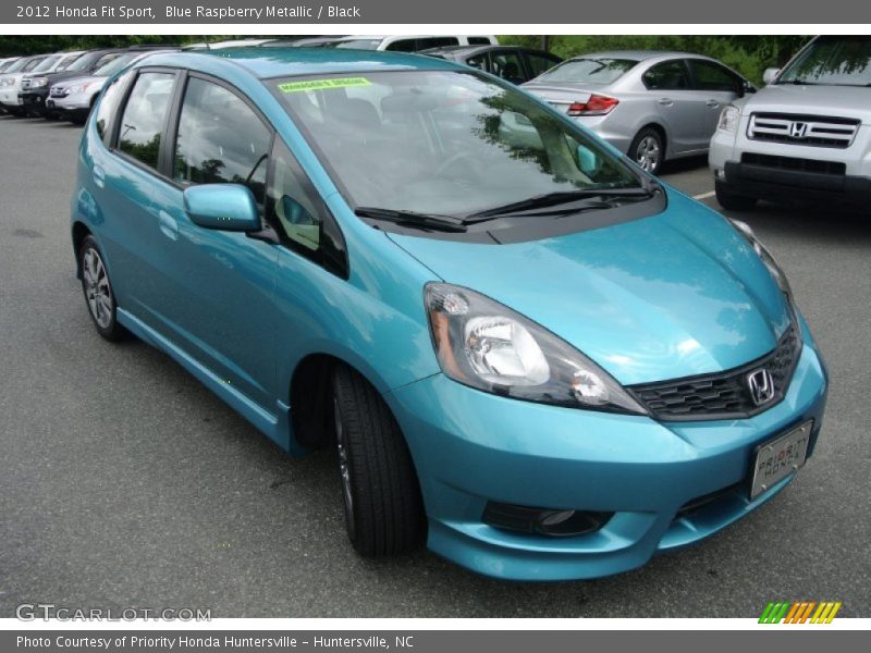 Blue Raspberry Metallic / Black 2012 Honda Fit Sport