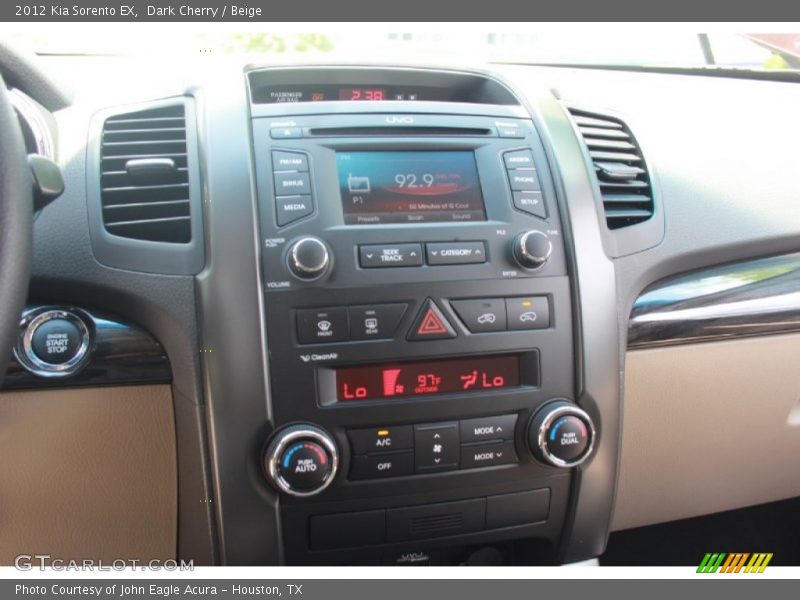 Dark Cherry / Beige 2012 Kia Sorento EX