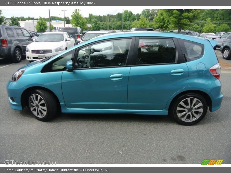 Blue Raspberry Metallic / Black 2012 Honda Fit Sport