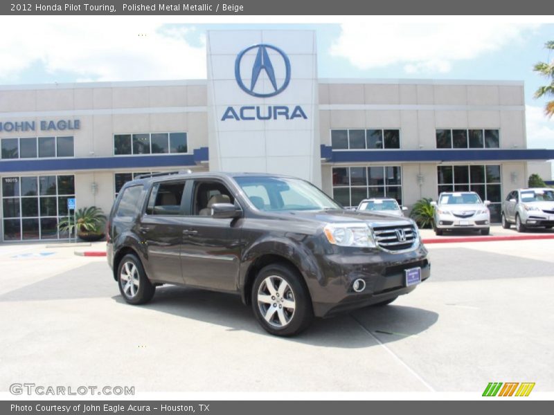 Polished Metal Metallic / Beige 2012 Honda Pilot Touring