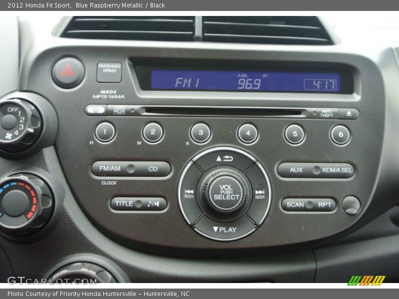 Blue Raspberry Metallic / Black 2012 Honda Fit Sport