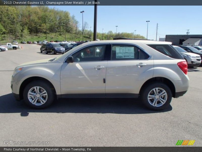 Champagne Silver Metallic / Jet Black 2013 Chevrolet Equinox LS