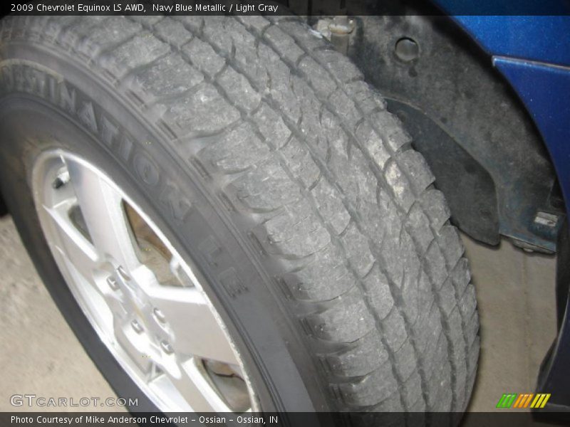 Navy Blue Metallic / Light Gray 2009 Chevrolet Equinox LS AWD