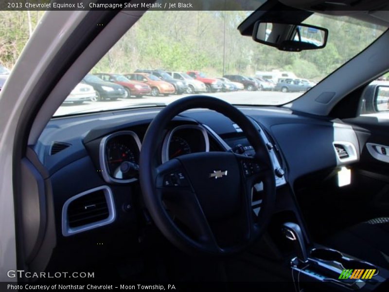 Champagne Silver Metallic / Jet Black 2013 Chevrolet Equinox LS