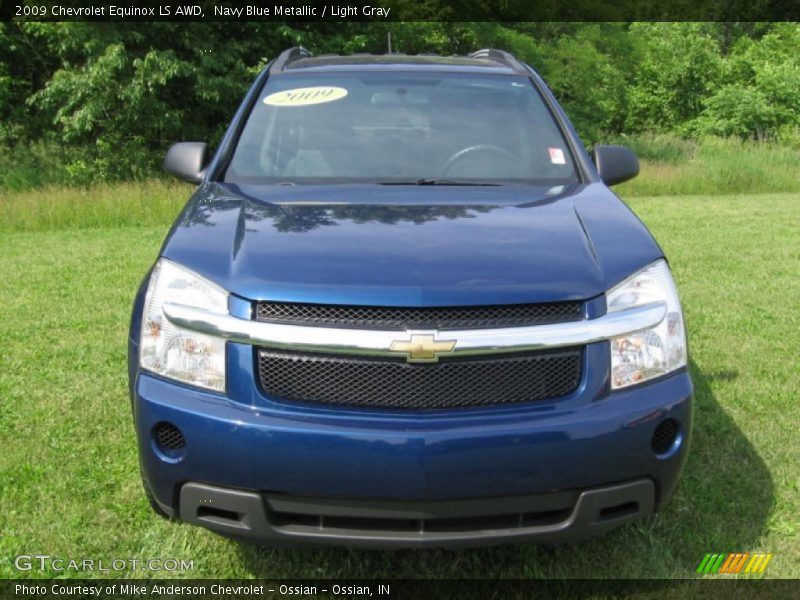 Navy Blue Metallic / Light Gray 2009 Chevrolet Equinox LS AWD
