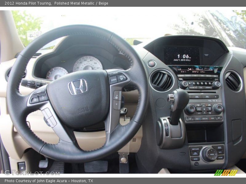 Polished Metal Metallic / Beige 2012 Honda Pilot Touring
