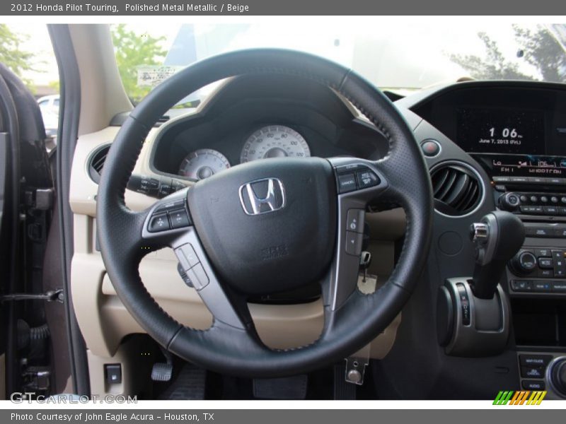 Polished Metal Metallic / Beige 2012 Honda Pilot Touring