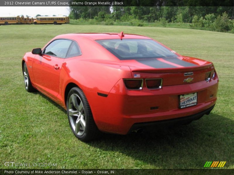Inferno Orange Metallic / Black 2012 Chevrolet Camaro LT/RS Coupe