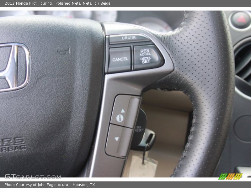 Polished Metal Metallic / Beige 2012 Honda Pilot Touring