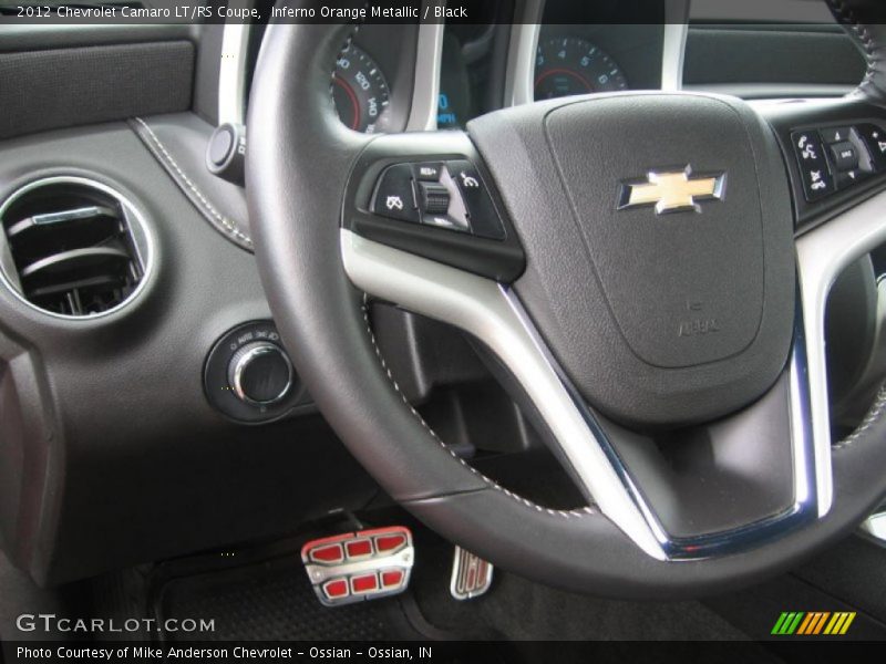 Inferno Orange Metallic / Black 2012 Chevrolet Camaro LT/RS Coupe