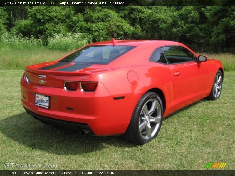 Inferno Orange Metallic / Black 2012 Chevrolet Camaro LT/RS Coupe