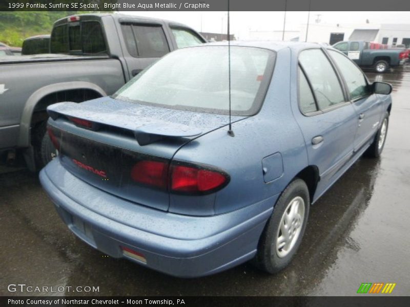 Bright Blue Aqua Metallic / Graphite 1999 Pontiac Sunfire SE Sedan