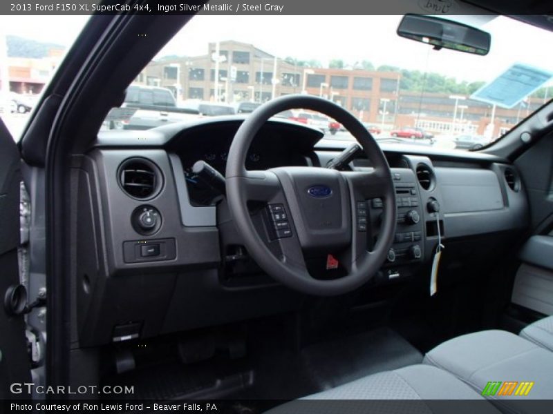 Ingot Silver Metallic / Steel Gray 2013 Ford F150 XL SuperCab 4x4