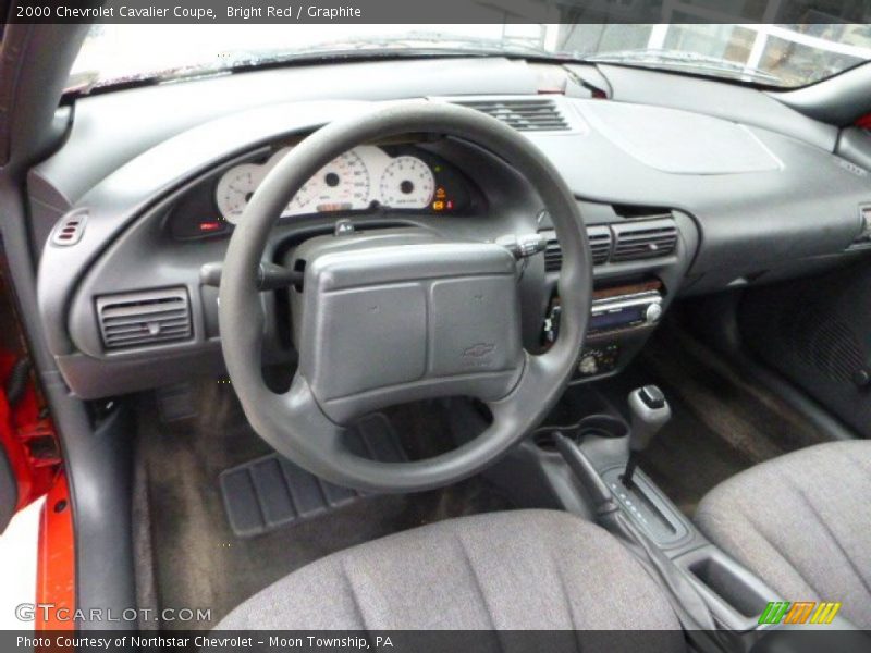 Bright Red / Graphite 2000 Chevrolet Cavalier Coupe