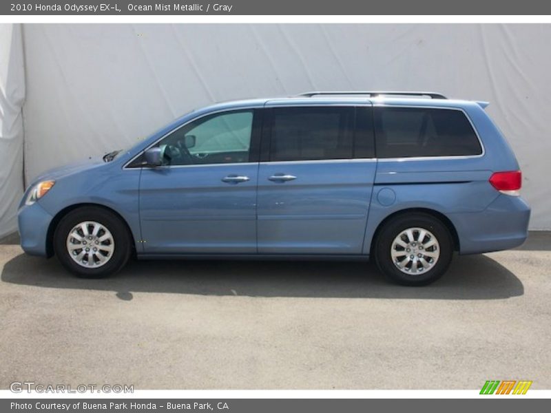 Ocean Mist Metallic / Gray 2010 Honda Odyssey EX-L