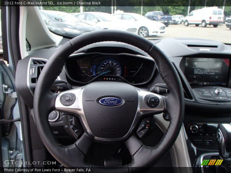 Ice Storm / Charcoal Black 2013 Ford C-Max Hybrid SEL